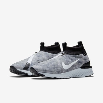 Nike React City - Férfi Futócipő - Szürke/Fekete/Platina/Fehér